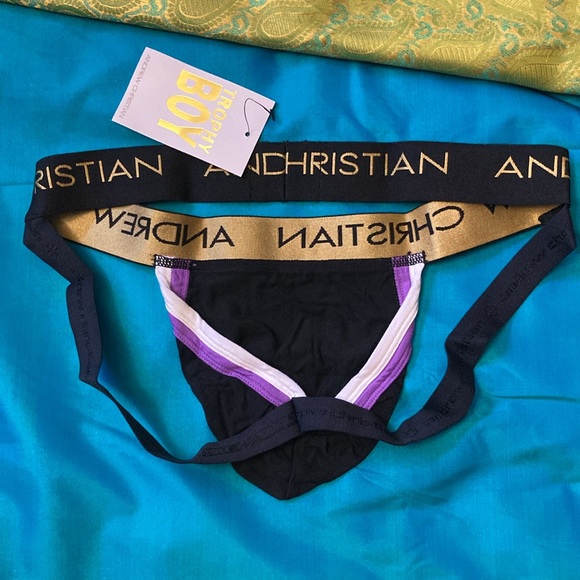 🐬Andrew Christian Trophy Boy Black Jock - Picture 4 of 6